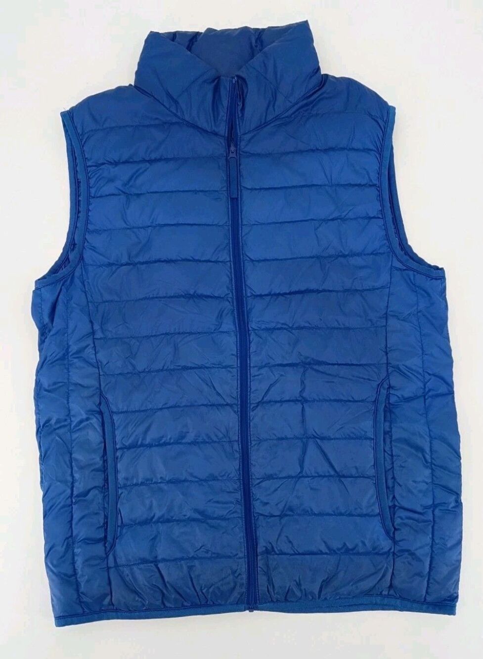 Ultra Light Down Packable Puffer Vest Blue Small Minimalist Gorpcore Travel